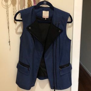 Rebecca Taylor SLVLS leather vest cobalt Sz small